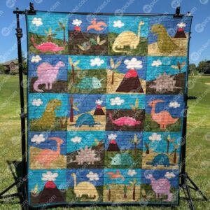 Dino World Quilt Blanket No96  Quilt